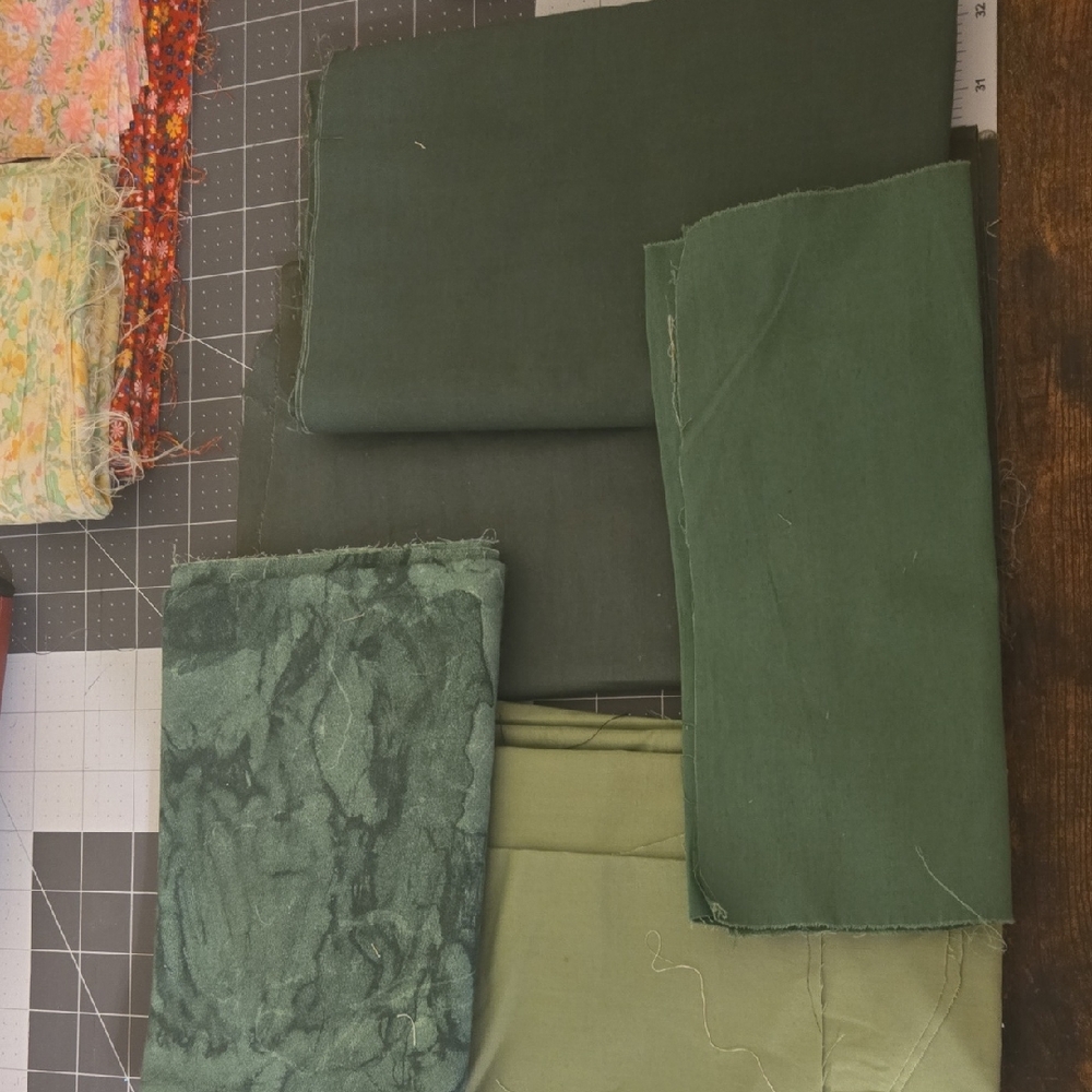 Green Fabric Bundle for Home Art & Fiber Arts